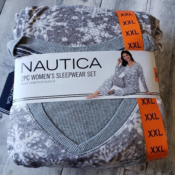 NWT - Nautica Ladies' Fleece Pajama Set - Size XXL - Picture 4 of 6